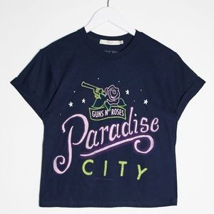 Alice & Olivia Jeans Shira Band T-Shirt in Black